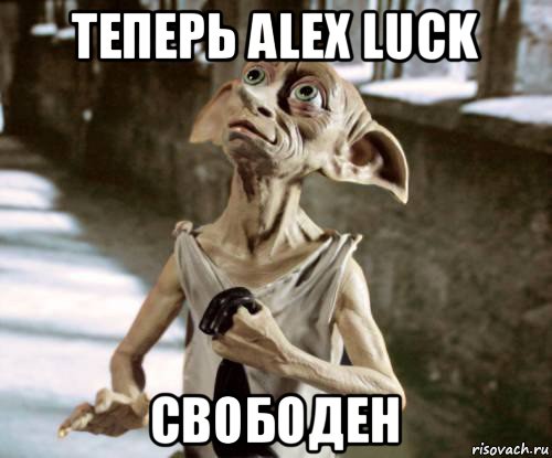 теперь alex luck свободен, Мем добби