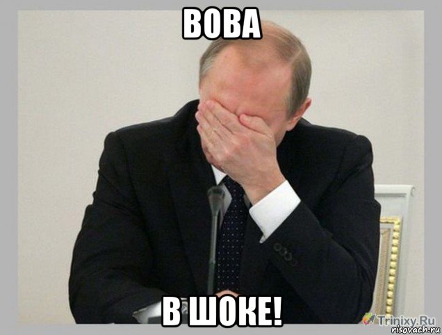 вова в шоке!, Мем  Фейспалм Путин