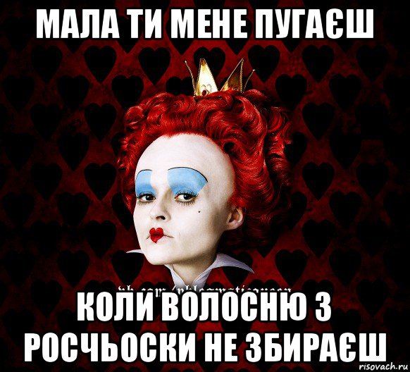 мала ти мене пугаєш коли волосню з росчьоски не збираєш, Мем ФлегматичнА КоролевА ФаК