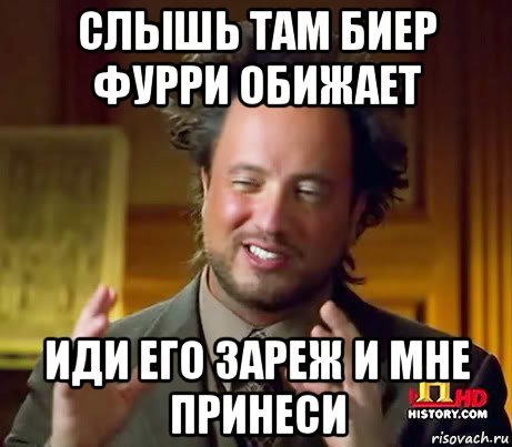 слышь там биер фурри обижает иди его зареж и мне принеси, Мем Фурри