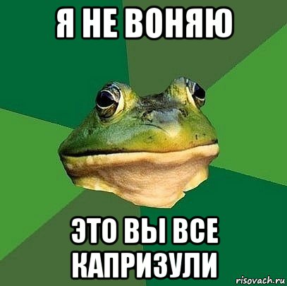 я не воняю это вы все капризули