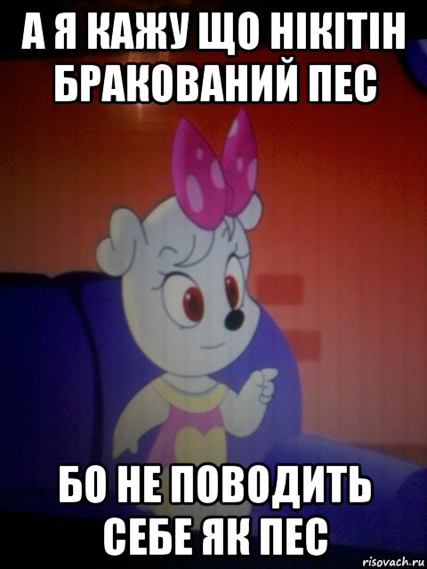 а я кажу що нікітін бракований пес бо не поводить себе як пес