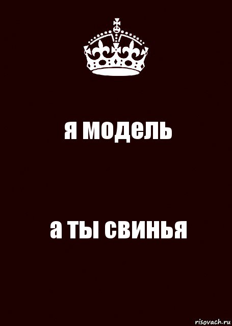 я модель а ты свинья, Комикс keep calm