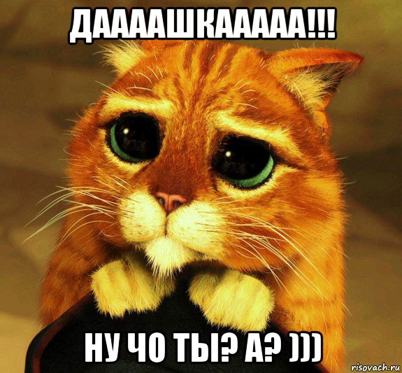 даааашкааааа!!! ну чо ты? а? )))