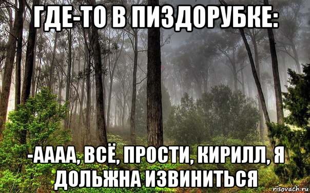 где-то в пиздорубке: -аааа, всё, прости, кирилл, я дольжна извиниться