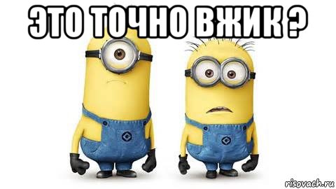 это точно вжик ? , Мем Миньоны