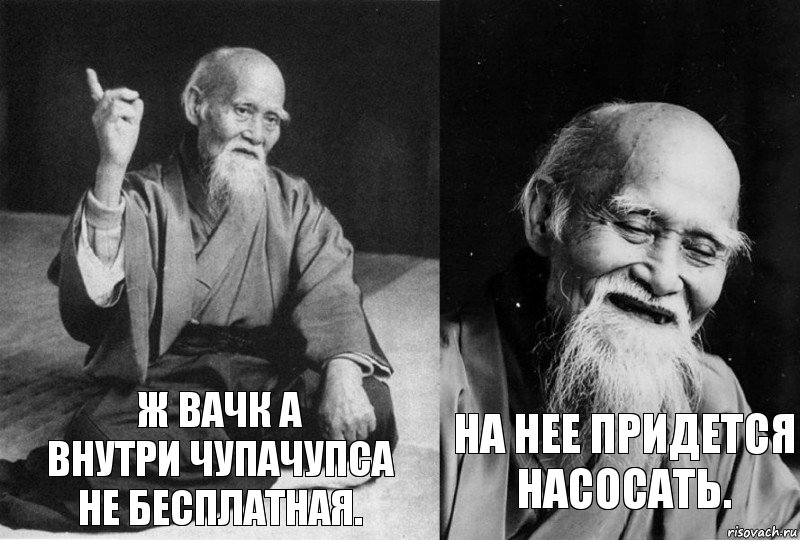 Ж ВАЧК А
ВНУТРИ ЧУПАЧУПСА
НЕ БЕСПЛАТНАЯ. НА НЕЕ ПРИДЕТСЯ НАСОСАТЬ., Комикс Мудрец-монах (2 зоны)