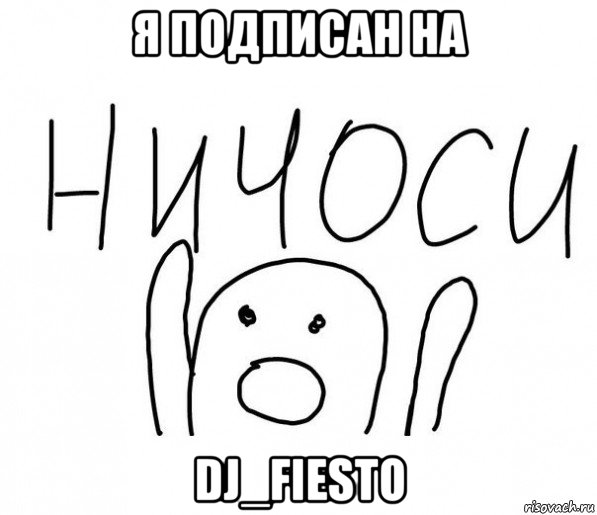 я подписан на dj_fiesto, Мем  Ничоси