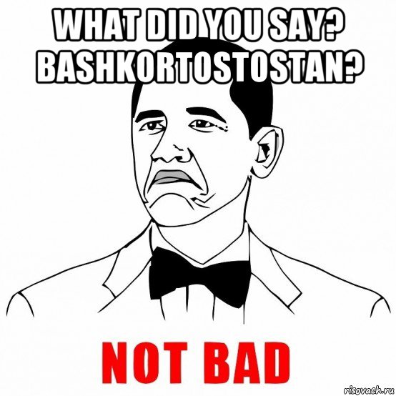 what did you say? bashkortostostan? , Мем  Not bad