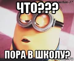 что??? пора в школу?