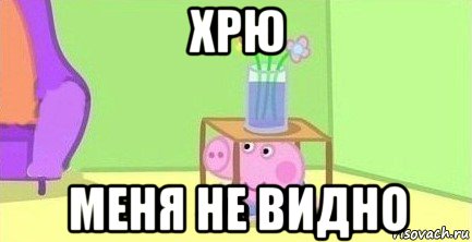 хрю меня не видно