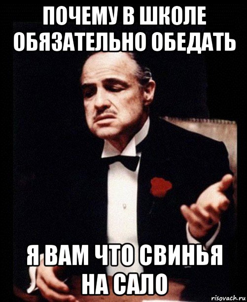 почему в школе обязательно обедать я вам что свинья на сало, Мем ты делаешь это без уважения