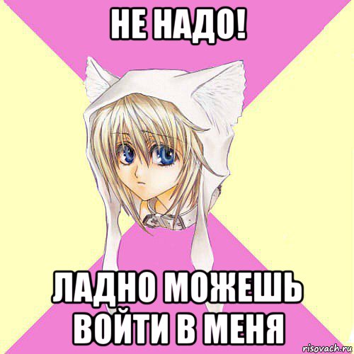 не надо! ладно можешь войти в меня