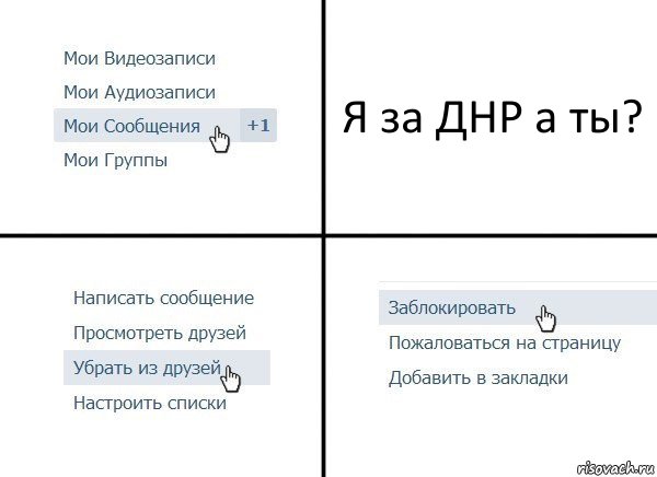 Я за ДНР а ты?, Комикс  Удалить из друзей