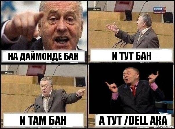 на даймонде бан и тут бан и там бан а тут /dell ака, Комикс Жириновский клоуничает