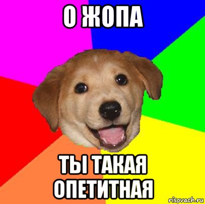 о жопа ты такая опетитная, Мем Advice Dog