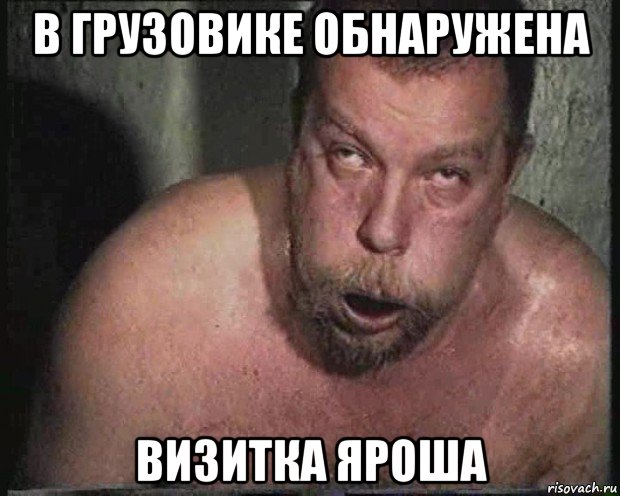 в грузовике обнаружена визитка яроша
