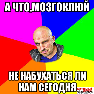 а что,мозгоклюй не набухаться ли нам сегодня