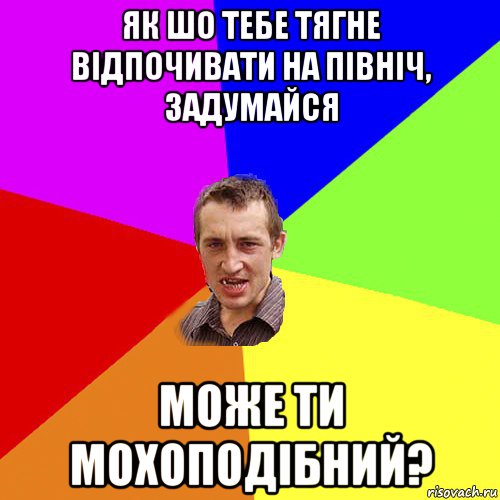 як шо тебе тягне відпочивати на північ, задумайся може ти мохоподібний?, Мем Чоткий паца