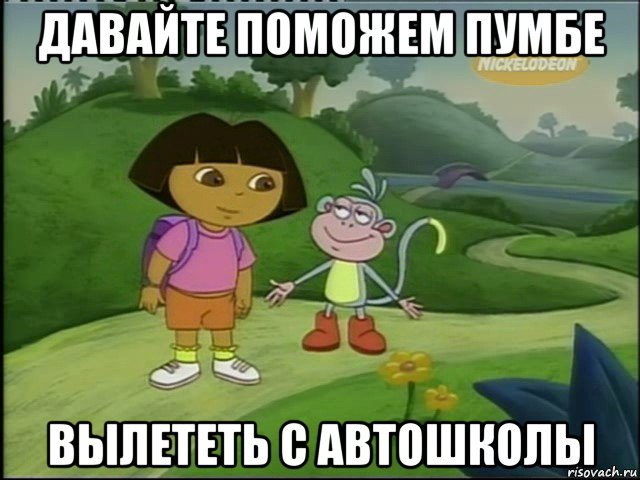 давайте поможем пумбе вылететь с автошколы