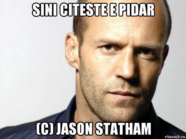 sini citeste e pidar (c) jason statham, Мем Джейсон Стэтхэм