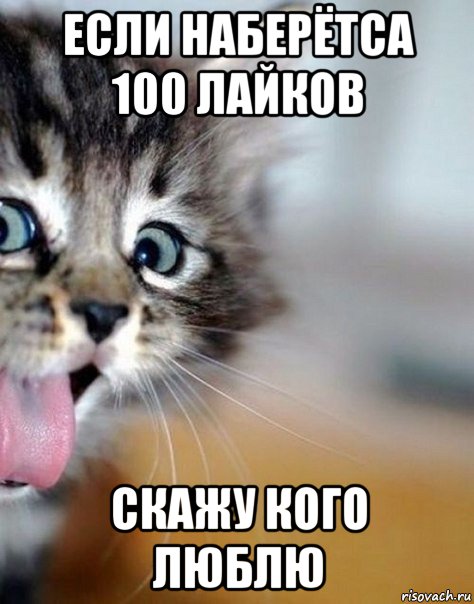 если наберётса 100 лайков скажу кого люблю
