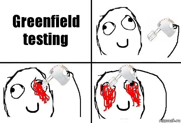 Greenfield testing, Комикс  глаза миксер