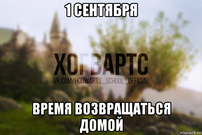 1 сентября время возвращаться домой, Мем Хогвартс