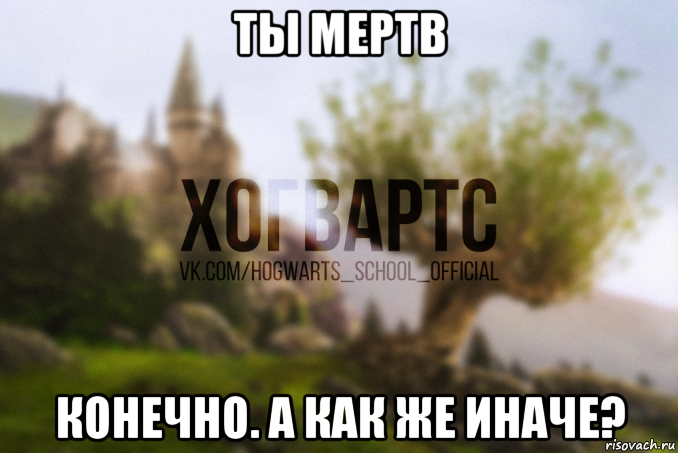 ты мертв конечно. а как же иначе?, Мем Хогвартс