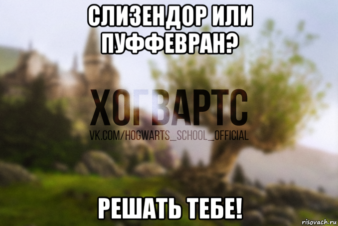 слизендор или пуффевран? решать тебе!