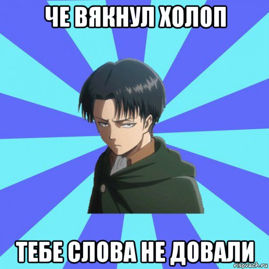 че вякнул холоп тебе слова не довали