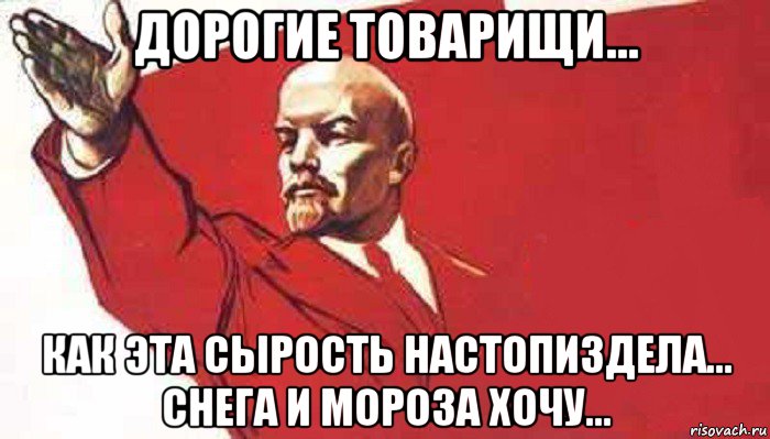 дорогие товарищи... как эта сырость настопиздела... снега и мороза хочу...