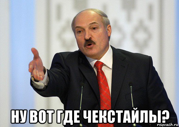  ну вот где чекстайлы?, Мем лукашенко