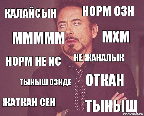 Калайсын норм озн норм не ис жаткан сен откан не жаналык тыныш ознде тыныш ммммм мхм, Комикс мое лицо