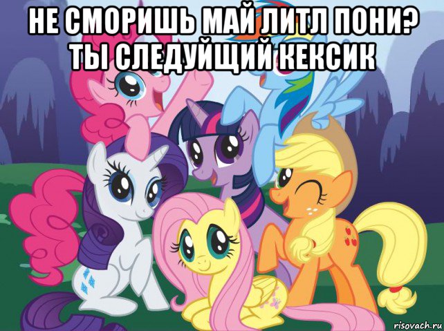 не сморишь май литл пони? ты следуйщий кексик , Мем My little pony