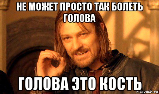 не может просто так болеть голова голова это кость, Мем Нельзя просто так взять и (Боромир мем)