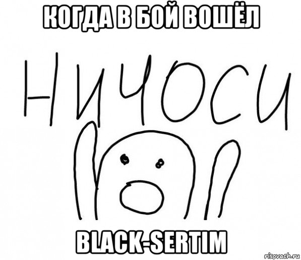 когда в бой вошёл black-sertim, Мем  Ничоси