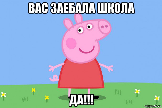 вас заебала школа да!!!, Мем Пеппа