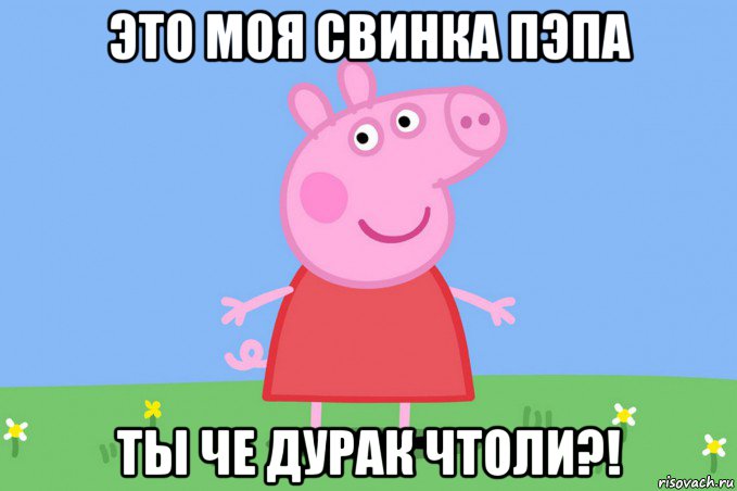 это моя свинка пэпа ты че дурак чтоли?!, Мем Пеппа