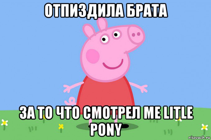 отпиздила брата за то что смотрел me litle pony, Мем Пеппа