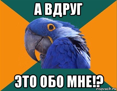 а вдруг это обо мне!?, Мем Попугай параноик