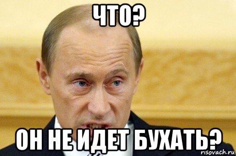 что? он не идет бухать?, Мем путин