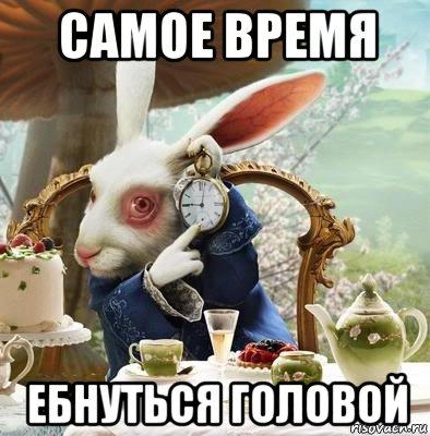 самое время ебнуться головой
