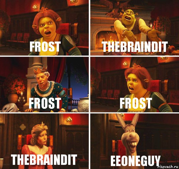 Frost TheBrainDit Frost Frost TheBrainDit EeOneGuy, Комикс  Шрек Фиона Гарольд Осел