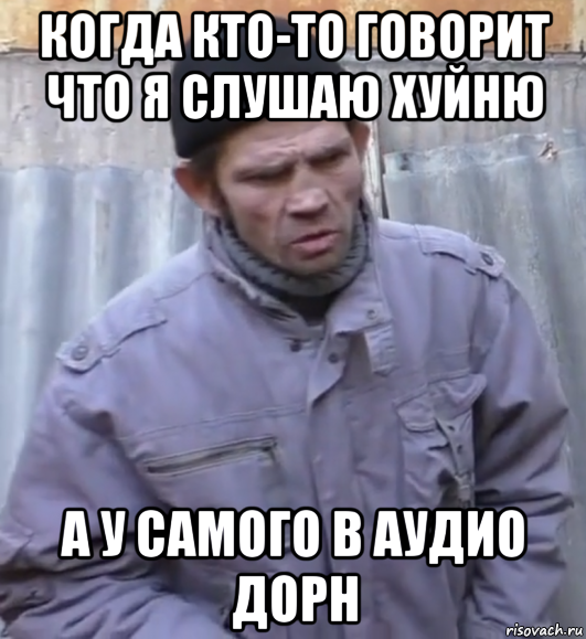 когда кто-то говорит что я слушаю хуйню а у самого в аудио дорн, Мем  Ты втираешь мне какую то дичь