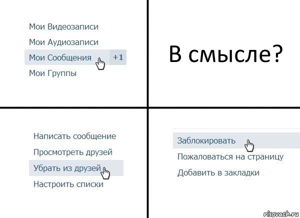 В смысле?, Комикс  Удалить из друзей