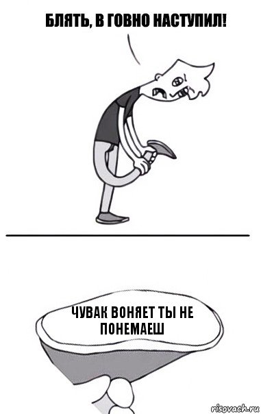 чувак воняет ты не понемаеш, Комикс В говно наступил