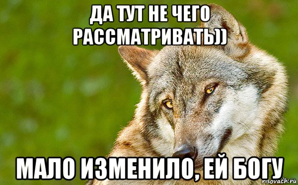 да тут не чего рассматривать)) мало изменило, ей богу, Мем   Volf