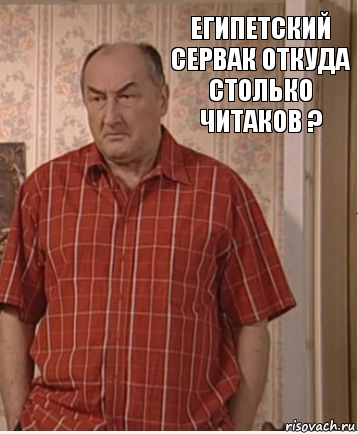 Египетский сервак откуда столько читаков ?, Комикс Николай Петрович Воронин