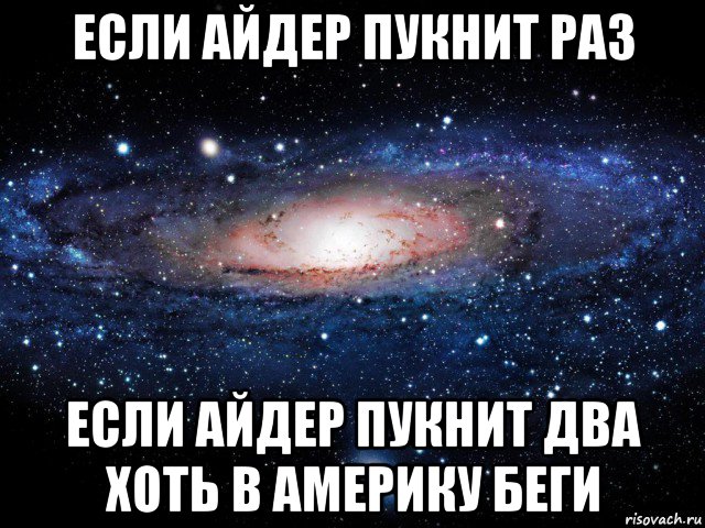 если айдер пукнит раз если айдер пукнит два хоть в америку беги